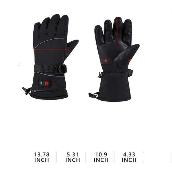 INF Uppvärmda handskar för utomhusaktiviteter (En storlek) Gloves (without batteries)