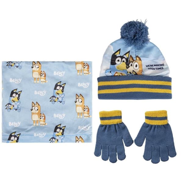 Hattu, huivi ja hanskat Bluey Monivärinen