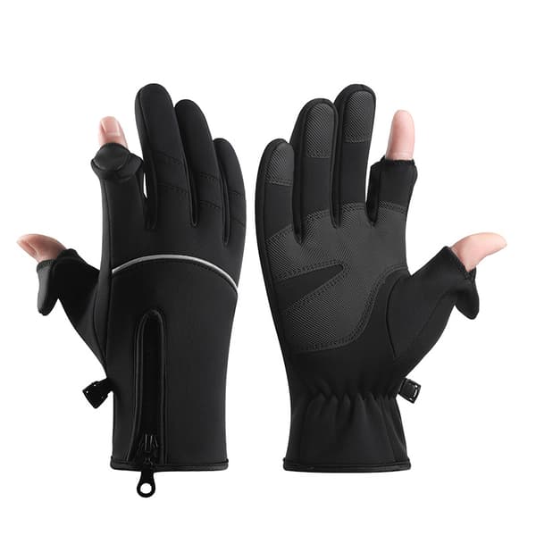 INF Outdoor Anti-Slip Plus samettilämpöä ja kylmää suojaavat kosketusnäytön käsineet