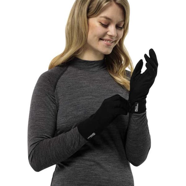 Jack Wolfskin Merino Handsker Sort M Mand