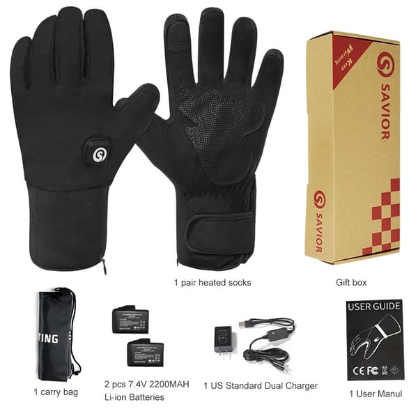 Vintervarmehandsker, Touch Screen-funktion, Justerbar opvarmningstemperatur,S20 Opvarmet, XL