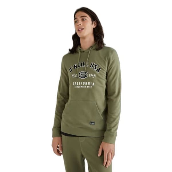 O'Neill State sweatshirt - Herr - Khakigrön - XL - Slim fit - Känguruficka - Extra tjock logga