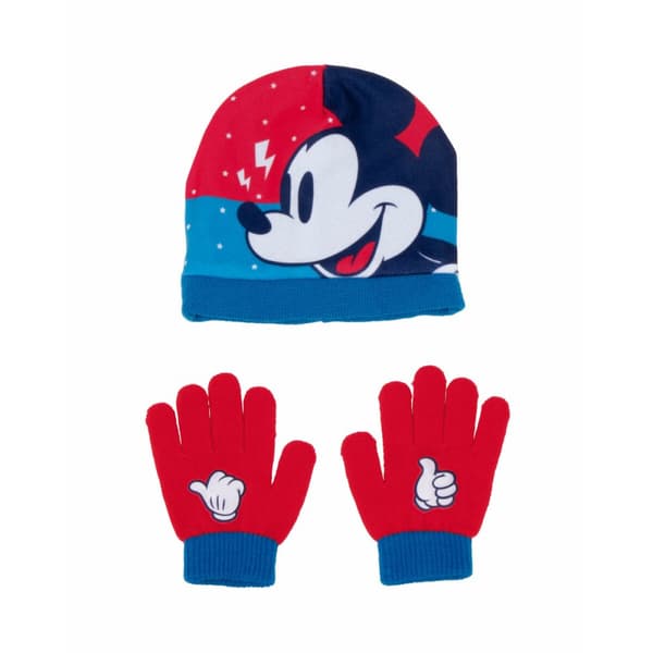 Hattu & Hanskat Mickey Mouse Happy smiles Sininen Punainen