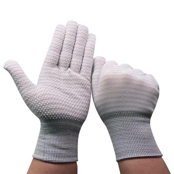 INF Antistaattiset PVC:n pistekuvioidut työkäsineet, 13 gauge, 12 paria