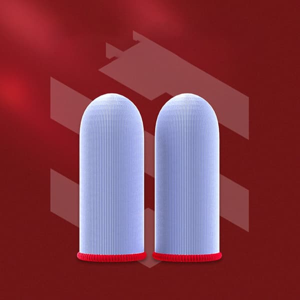 INF SZ-S02 Sølvfiber Gaming Fingerspidser (Rød) - 2-pak