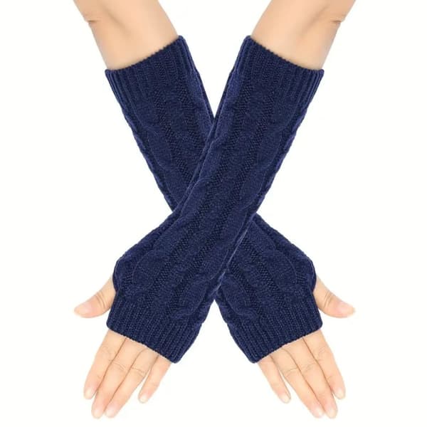 Käsivarrenlämmittimet neulotut, sormittomat ja pitkät - [30 cm] - Rannelämmittimet - Useita värivaihtoehtoja
