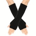 Pikkukuva 2 / 2: Käsivarrenlämmittimet neulotut, sormittomat ja pitkät - [30 cm] - Rannelämmittimet - Useita värivaihtoehtoja