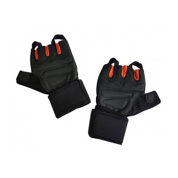 SVELTUS styrketräningshandskar storlek S x2 - Svart/orange - Vuxen - Herr