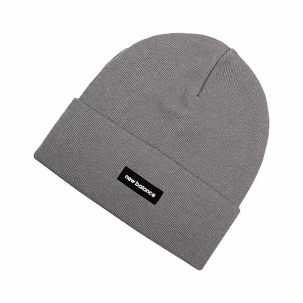 Hattu New Balance Linear Knit Cuffed Vaaleanharmaa
