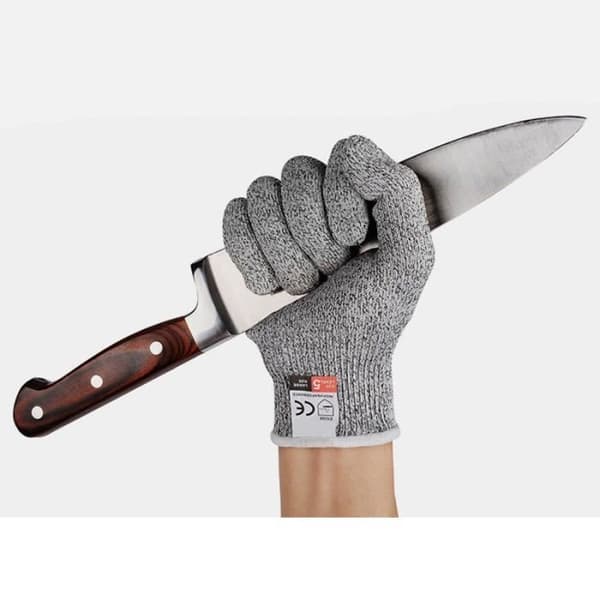 GANTS FÖR TOUCHSKÄRM, GRÅ-M--Köksköttarnas Skärskyddshandskar, 1 PAR, Dammotståndig och Skärresistent Skyddshandskar, Repåverkan