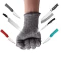 Miniatyrbild 4 av 4: GANT FÖR TOUCHSKÄRMS, Grå sida-M--Skärskyddshandskar, 1 par, knivbeständig, rostfritt ståltråd