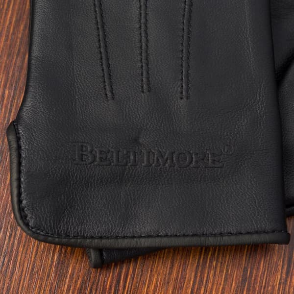 Herre læderhandsker fleece klassiske fem-finger varme BELTIMORE