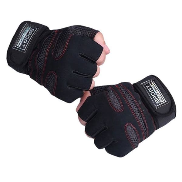 TD® Half Finger Gloves Storlek XL Handskebredd 11,5cm Halkfri och slitstark Lämplig för fysisk träning