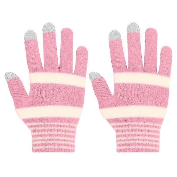Handskar för Touchskärm Kvinna Behållning av taktil fluiditet Akashi Fluoros rosa