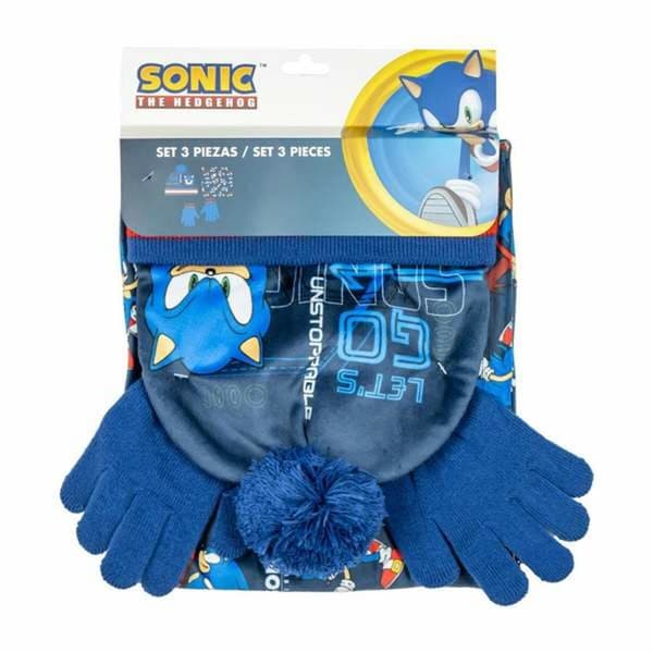 Hat, Halstørklæde og Vanter Sonic 2-8 år