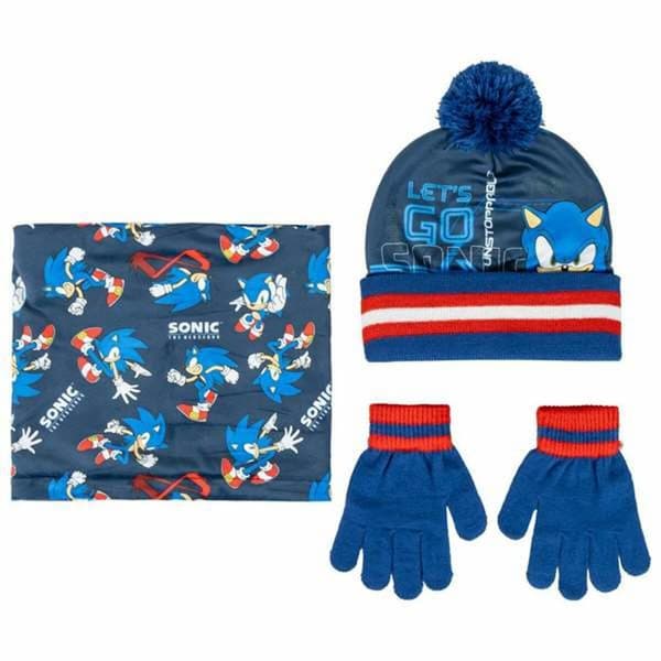 Hat, Halstørklæde og Vanter Sonic 2-8 år
