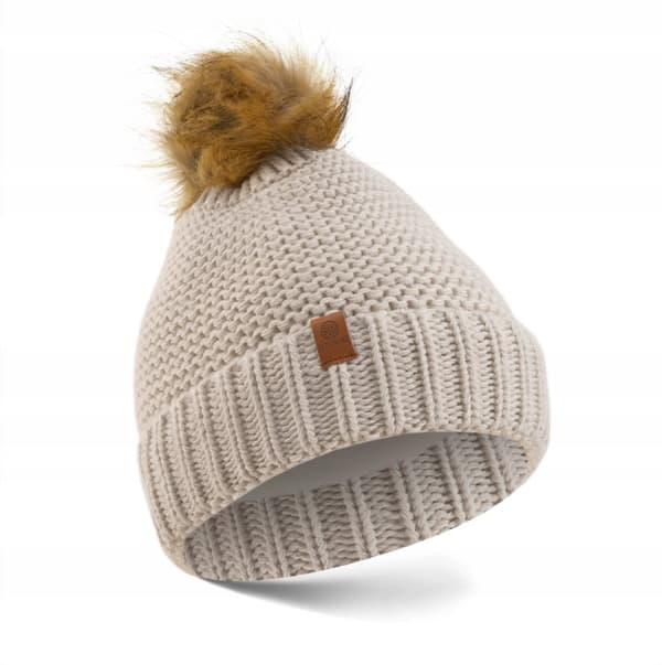BCD-BK-08 BEIGE Dammössa med flätor VINTER