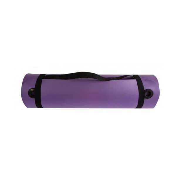 SVELTUS lila träningsmatta - 1 cm skumtjocklek - med bärhandtag - 180x60 cm