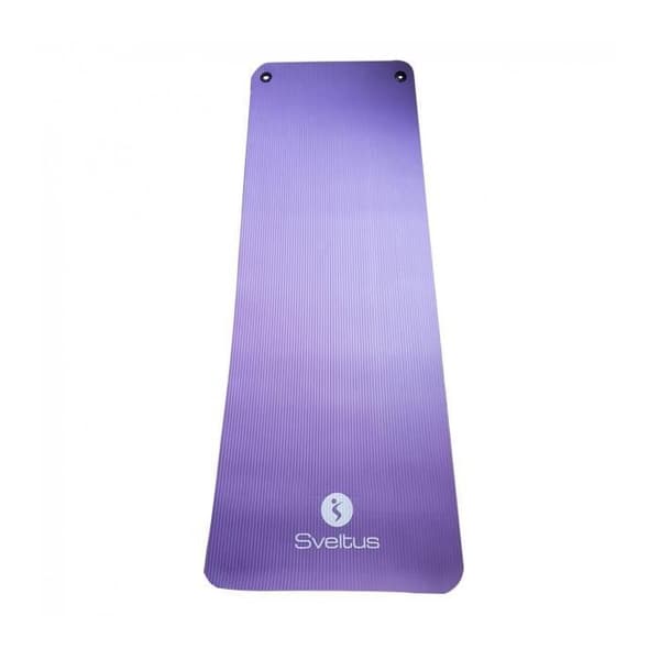SVELTUS lila träningsmatta - 1 cm skumtjocklek - med bärhandtag - 180x60 cm