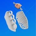 Miniatyrbild 4 av 4: INF Nya Grip Strengthener Silikonhandskar för Träning Grå