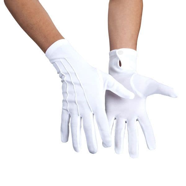 Blandade vita handskar - Boland - Polyester med tryckknapp