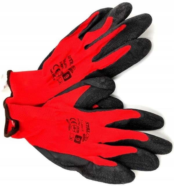 Polyester beskyttelseshandsker S-latex størrelse 9