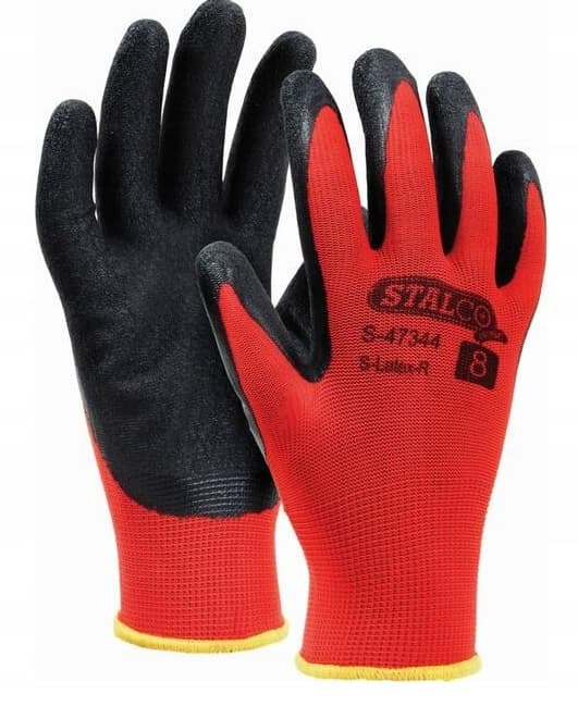 S-latex beskyttelseshandsker i polyester størrelse 8