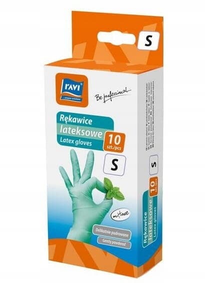 Latexskyddshandskar mintgrön S 10 st gröna