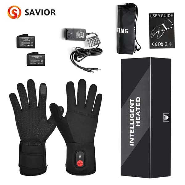 Opvarmede handsker til vinter, 3 varmeindstillinger, genopladeligt batteri,XL-2XL = XL-2XL, Opvarmede Handsker SW04