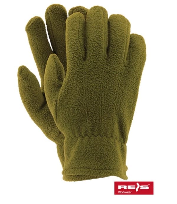 FLEECEHANDSKER OLIVE STØRRELSE 10