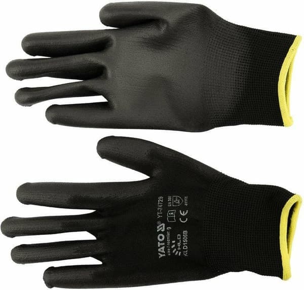 YATO NYLON ARBETSHANDSKAR SVART 9