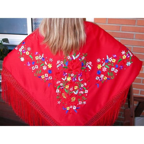 Sjal PGRR40 Rød 140 cm