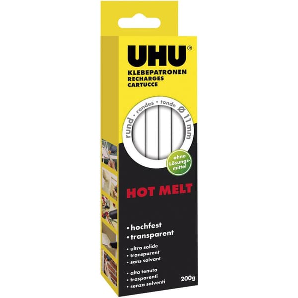UHU 47865 Limstift 11 mm 200 mm Transparent 200 g 11 st