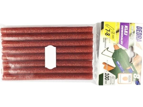 Dedra Universal glue Glitter 8 x 100mm red 8 pcs. (DED7575)