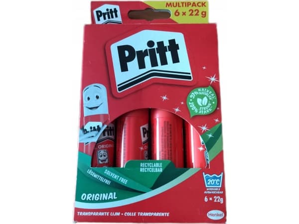 Pritt 1445028, Limstift, 22 g, Fotoark kartong, Stoff, Papir, 20 °C, CE, 6 stykker