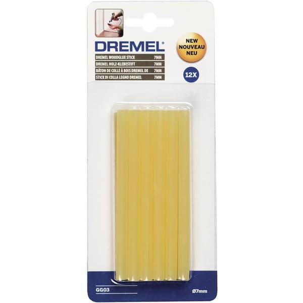Trälimpatron Dremel GG03 7 mm Transparent-gul 12 st