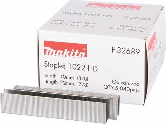 Makita 1022 HD - Staples - 5040 deler - lengde: 22 mm - bredde: 10 mm - for Makita DST221
