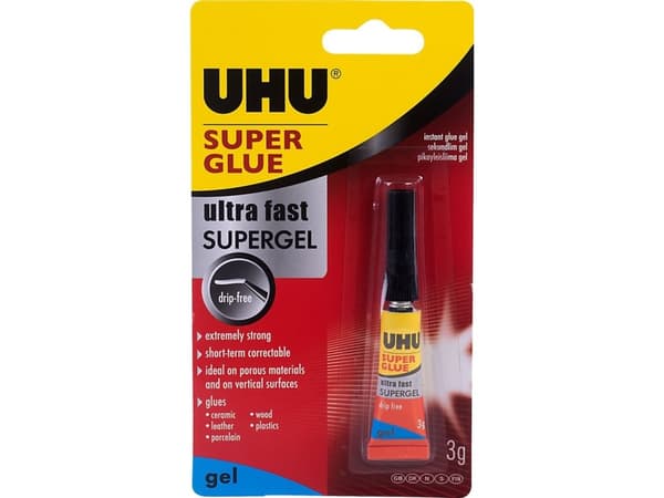 Uhu super geeli 3g toissijainen liima thickn.