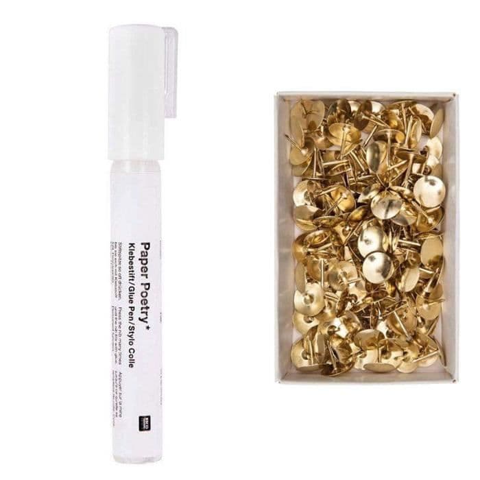 Papperslimpenna + 150 gyllene stift