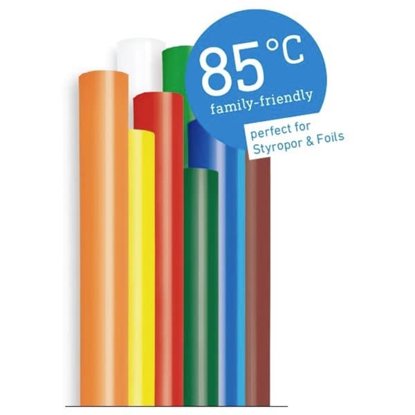 Steinel Limstift 7 mm 150 mm Flerfärgad, Röd, Gul, Grön, Orange, Vit, Brun, Svart 96 g 16 st
