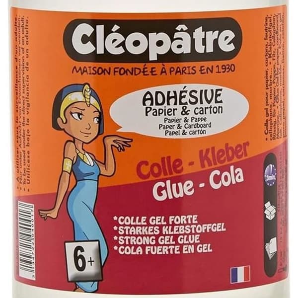 Starkt transparent lim - CLEOPATRE - Refillflaska - 1 L - Orange och vitt - Barn - Blandat