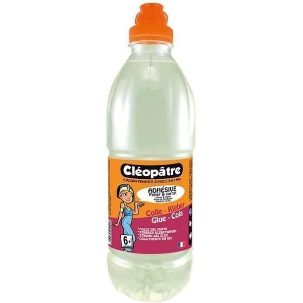 Starkt transparent lim - CLEOPATRE - Refillflaska - 1 L - Orange och vitt - Barn - Blandat