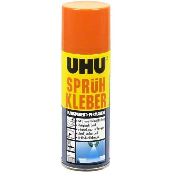 spraylim, permanent, transparent, flaska med