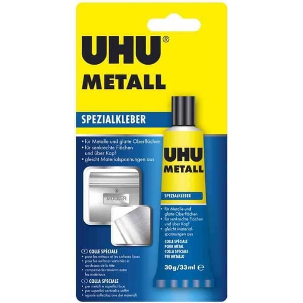 Kontaktlim - UHU - 30 g Tube - Snabbtorkande - Droppfri - För metall