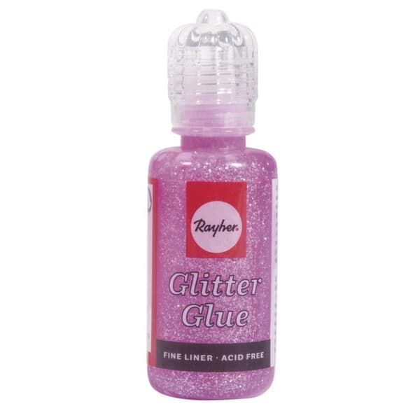 Skimrande glitterlim - Pastellrosa - 20 ml - …