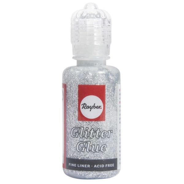 Glittrig holografisk lim Silver glansig 20 ml