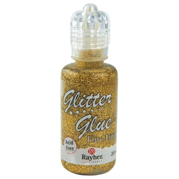 Metalliskt glitterlim - Guld - 20 ml - Rayher