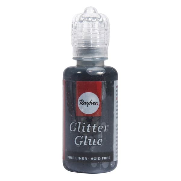 Metallic glitter glue svart kol 20 ml