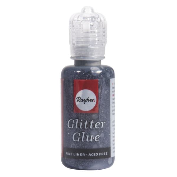 Metallic glittande lim Grått stål 20 ml