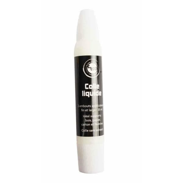 Universal flytande vitt lim - MÉGACRÉA - 35 ml flaska - Vit färg - Alla stöd